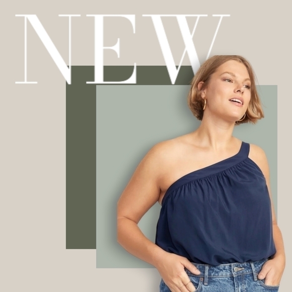2X - Old Navy | Soft-Woven One-Shoulder Top - Picture 5 of 8